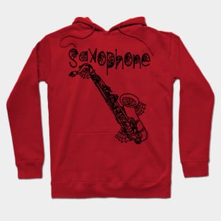 Saxophone Halloween Cobwebs Hoodie